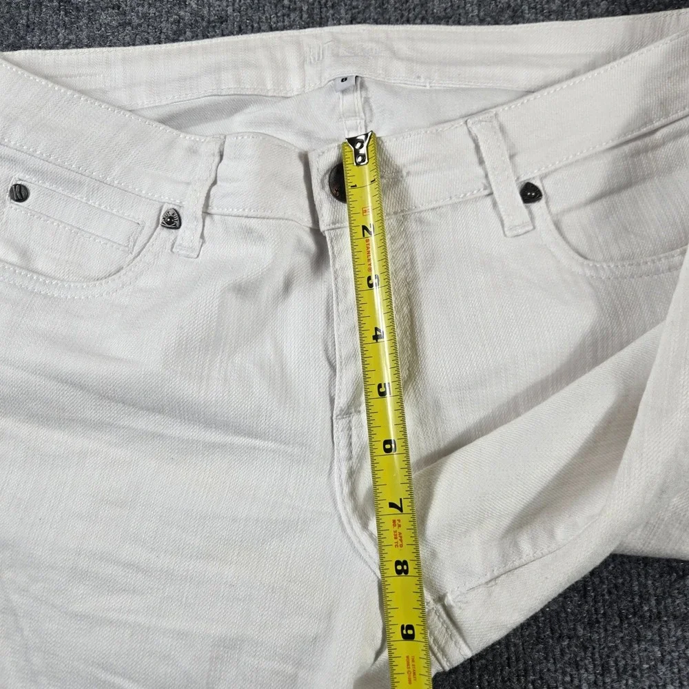 Kut from the Kloth Bermuda Shorts Womens 8 White Denim Mid Rise